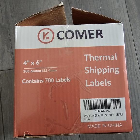 K Comer 4x6 Thermal Shipping Labels - Picture 3 of 3
